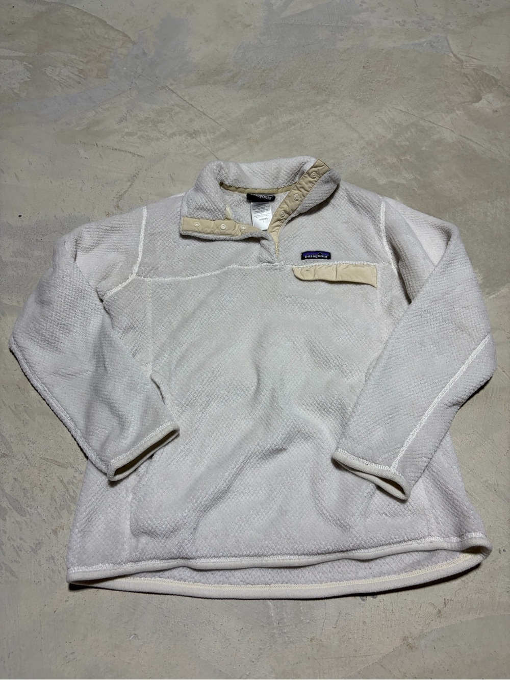 Patagonia Cream white Snap-T Fleece retool pullover large